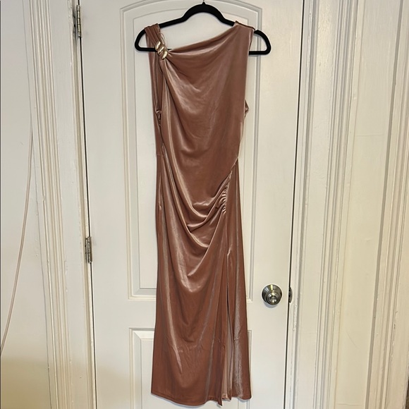 Elegant Pink Draped Dress Size S - Picture 6 of 10